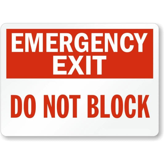 Exit Fire Emergency Aluminum Sign — product artwork