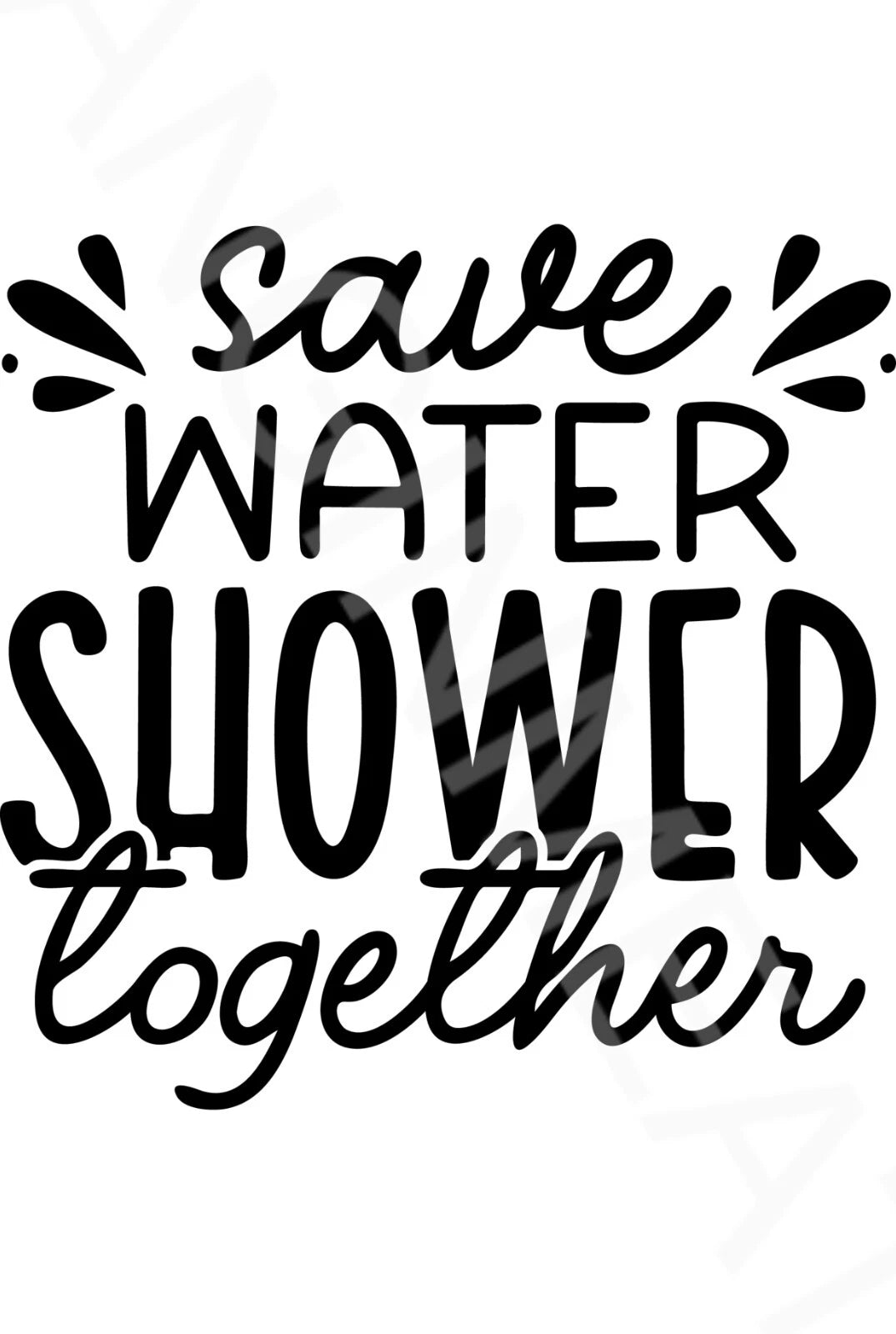 Funny Save Water Shower Together Bathroom Aluminum Sign — product artwork