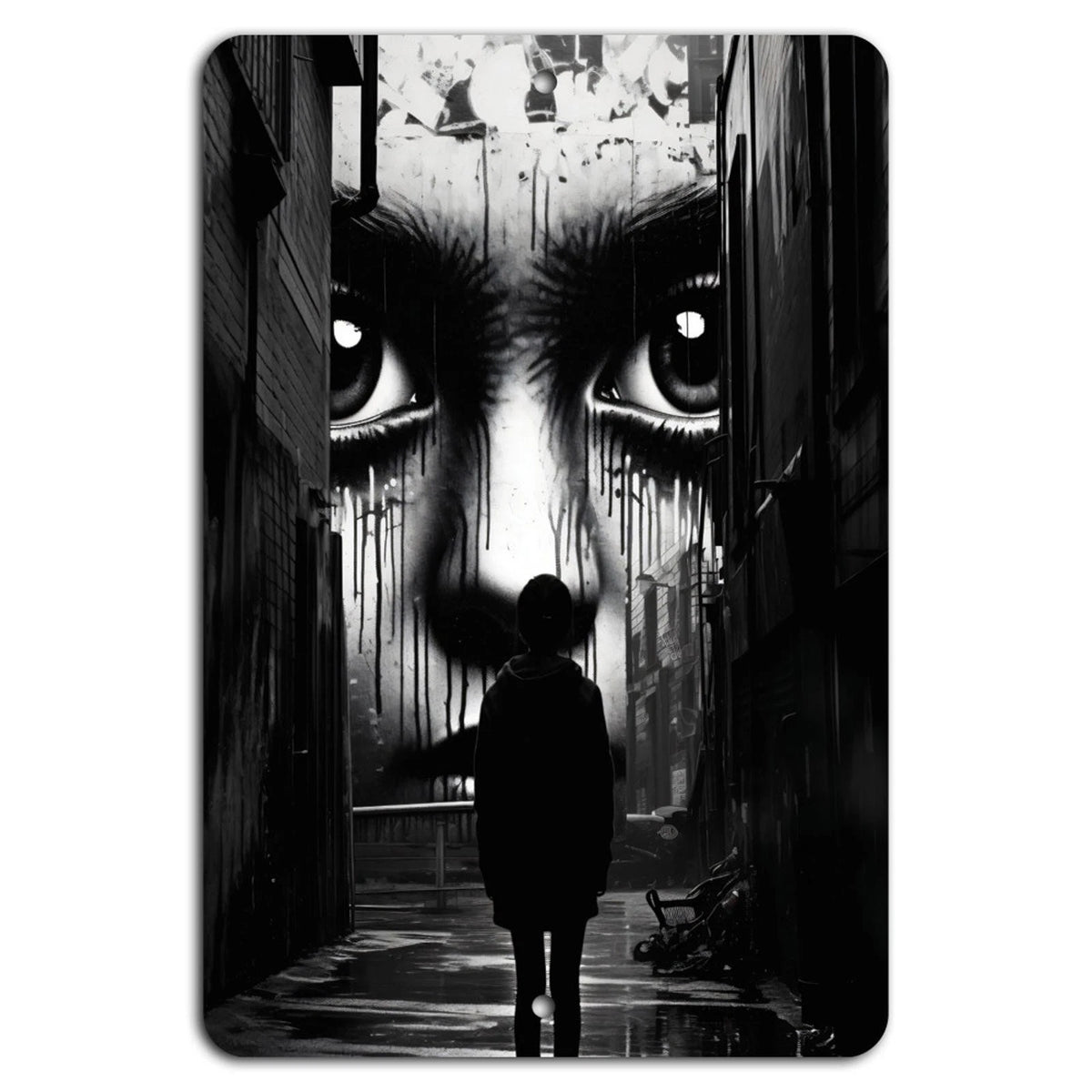 Urban Street Art Abstract Graffiti Aluminum Sign — product artwork