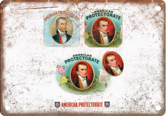 Cigar Box American Protectorate Wall Aluminum Sign — product artwork