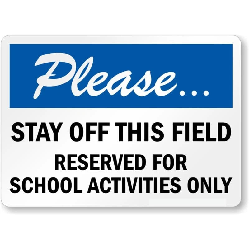Please Stay Off Baseball Reserved Aluminum Sign — product artwork