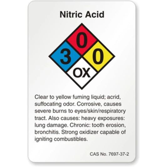 Nitric Acid Chemical Aluminum Sign — product artwork