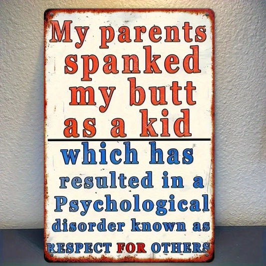 Vintage Funny Retro Wall Aluminum Sign — product artwork