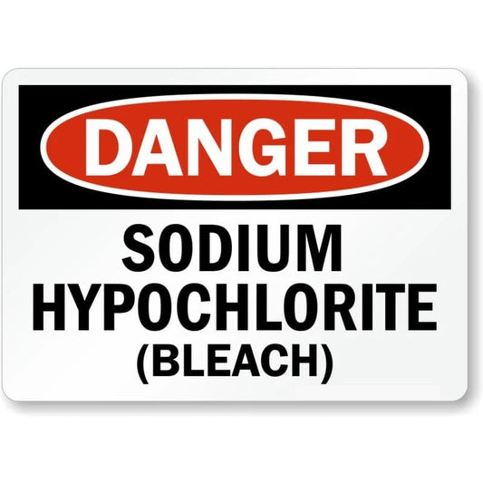 Danger Sodium Hypochlorite Aluminum Sign — product artwork