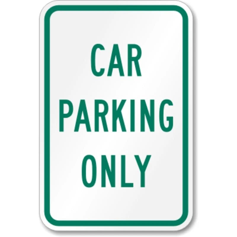 Car Reserved Parking Aluminum Sign — product artwork