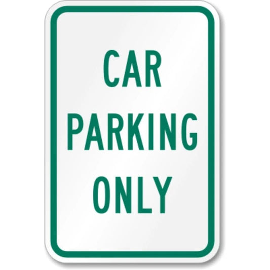 Car Reserved Parking Aluminum Sign — product artwork