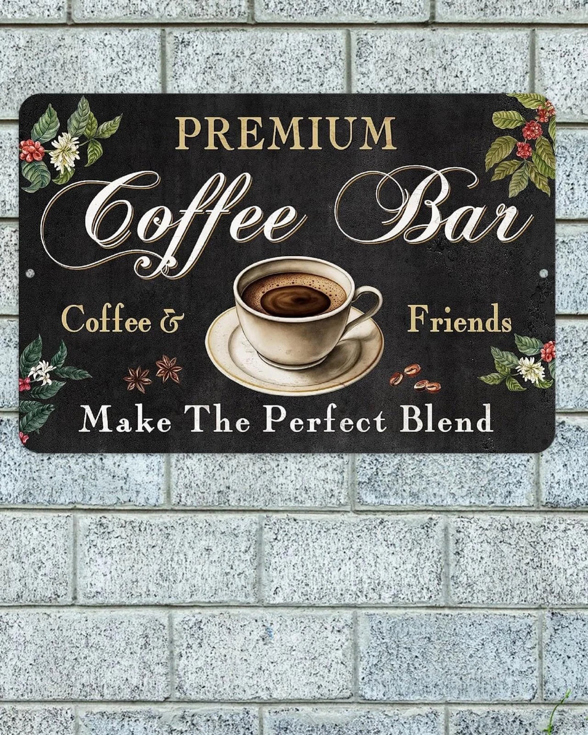 Coffee Bar Handmade Decorative Aluminum Sign — product artwork