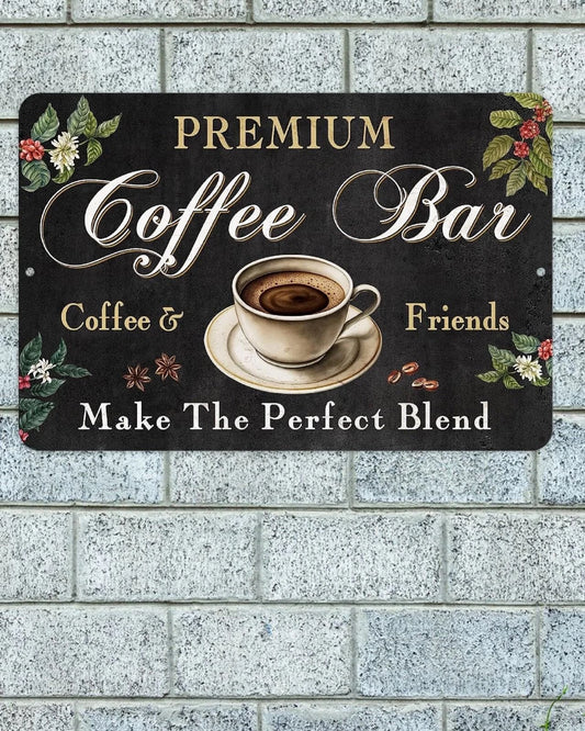 Coffee Bar Handmade Decorative Aluminum Sign — product artwork
