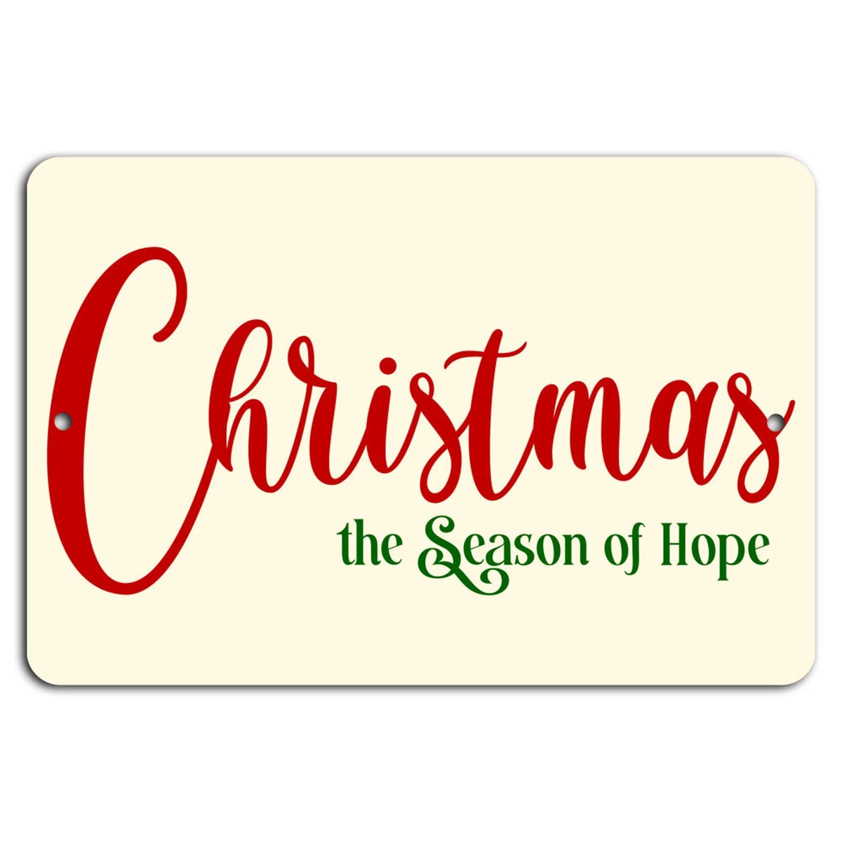 Christmas Vintage Rustic Holiday Aluminum Sign — product artwork