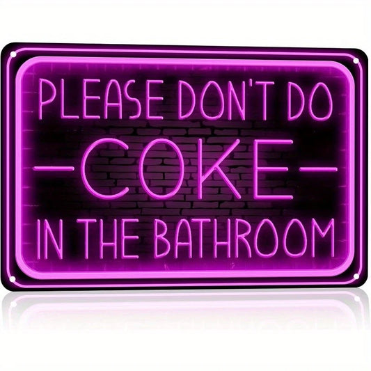 Bathroom Wall Humorous Please Do Not Smoke Funny Aluminum Sign — product artwork