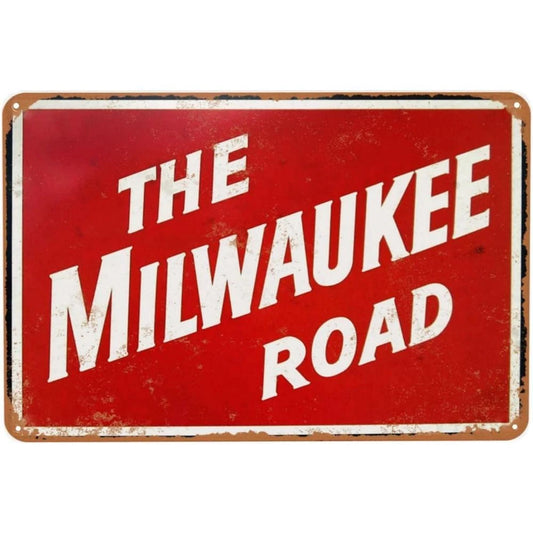 The Milwaukee Road Vintage Railroad Aluminum Sign — product artwork