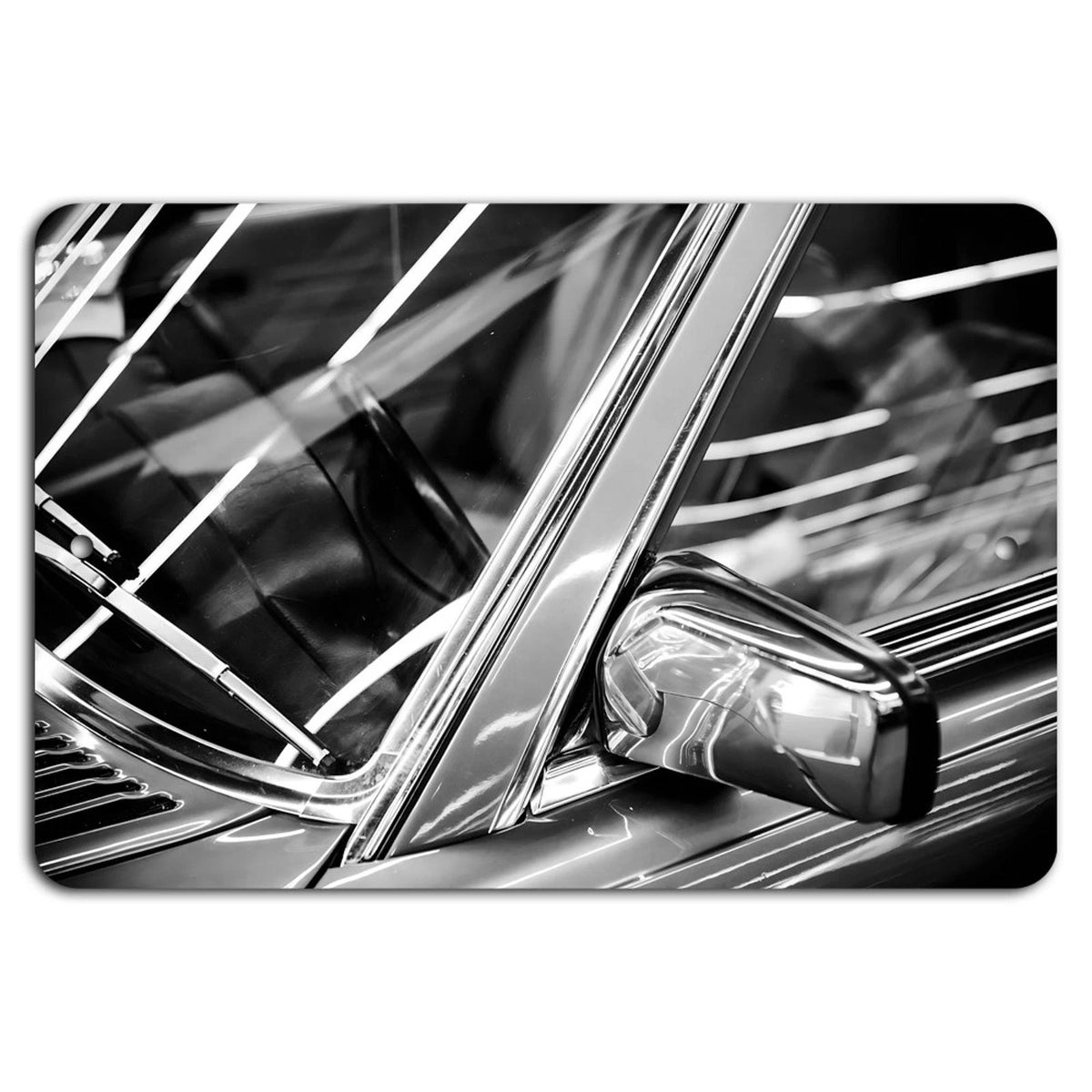 Classic Car Vintage Minimalistic Garage Aluminum Sign — product artwork