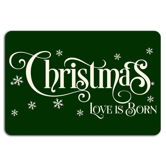 Christmas Decorative Rustic Holiday Aluminum Sign — product artwork