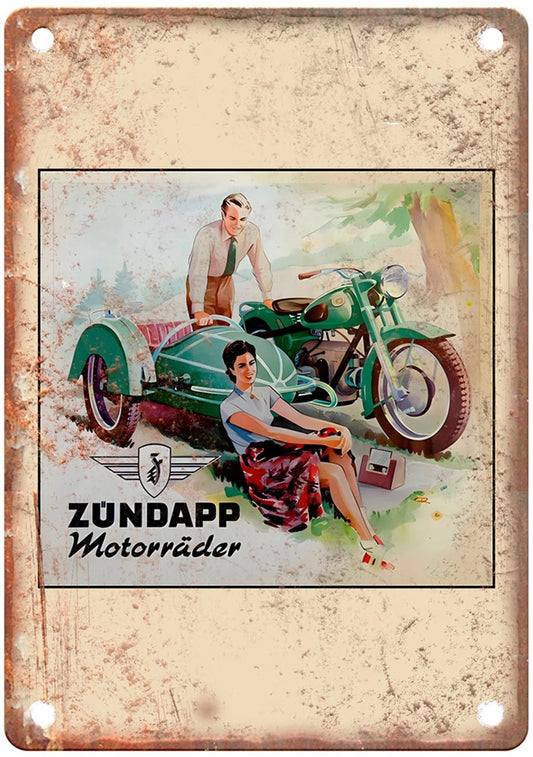 Vintage Motorcycle 1952 Retro Look Aluminum Sign — product artwork