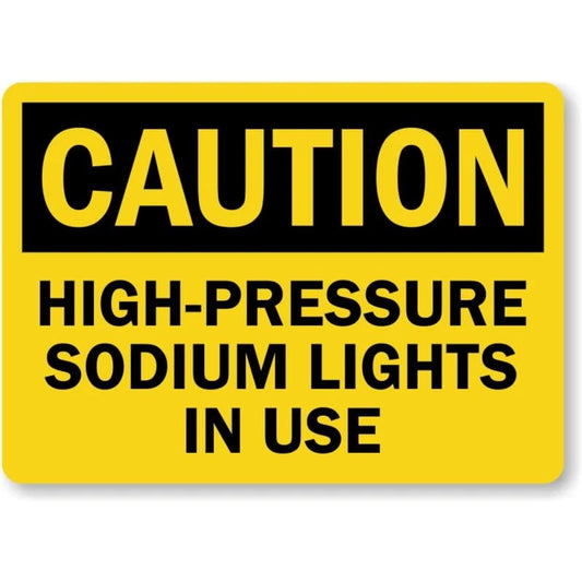 High Pressure Sodium Lights Aluminum Sign — product artwork