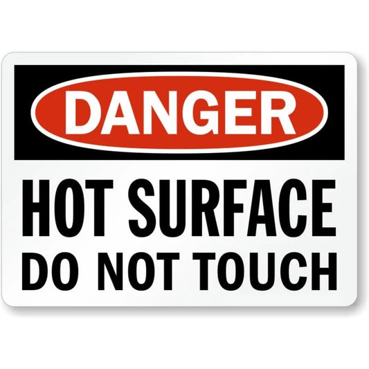Danger Hot Surface Do Not Touch Aluminum Sign — product artwork
