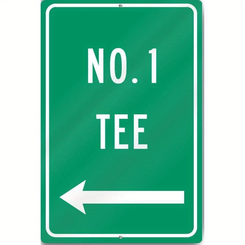 Number One Heavy Duty Left Arrow Aluminum Sign — product artwork