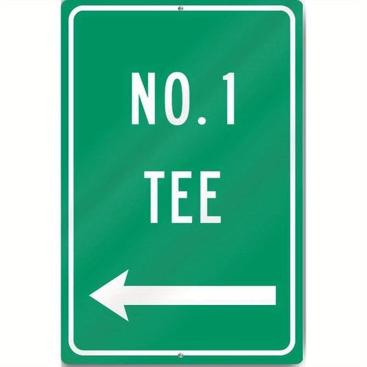 Number One Heavy Duty Left Arrow Aluminum Sign — product artwork