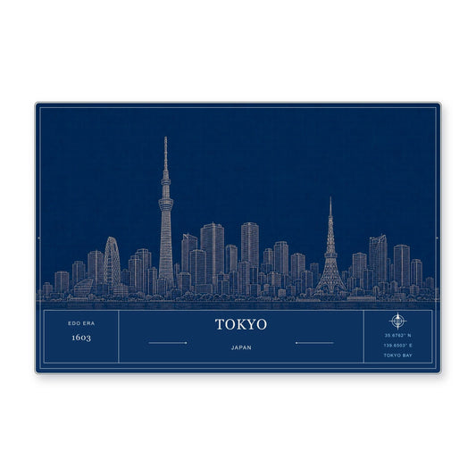 Tokyo Architectural Wall Art Aluminum Sign — product artwork