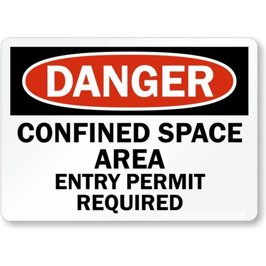 Danger Confined Space Entry Permit Required Sign — product artwork