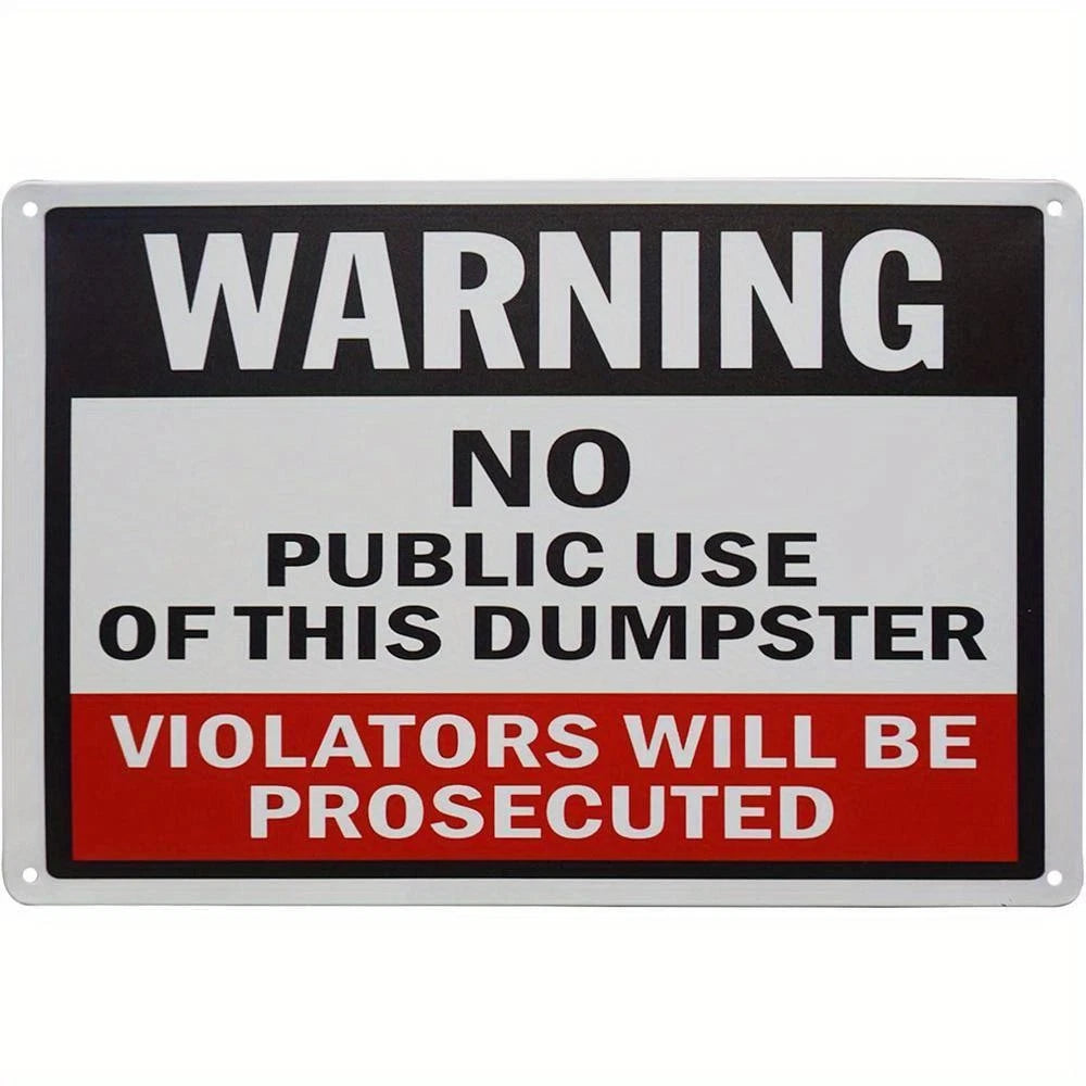 Illegal Dumping Warning No Public Use Aluminum Sign — product artwork