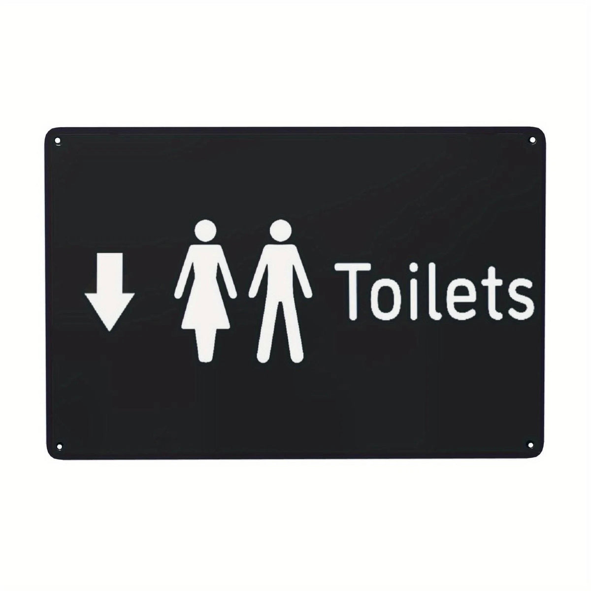 Toilets Direction Restroom Commercial Home Wall Aluminum Sign — product artwork