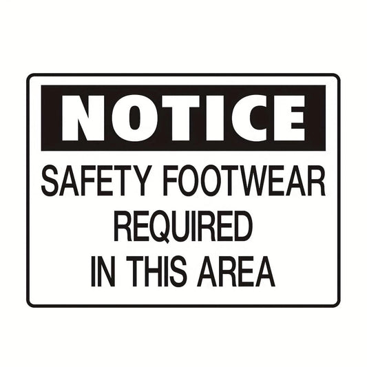 Safety Footwear Funny Industrial Workplace Warning Aluminum Sign — product artwork