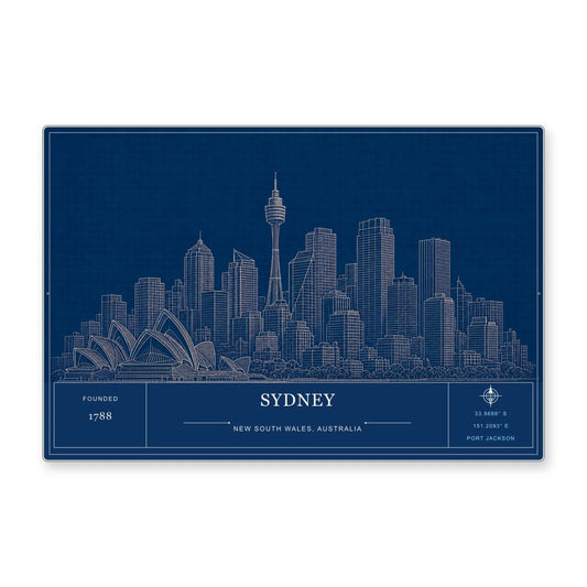 Sydney Architectural Wall Art Aluminum Sign — product artwork