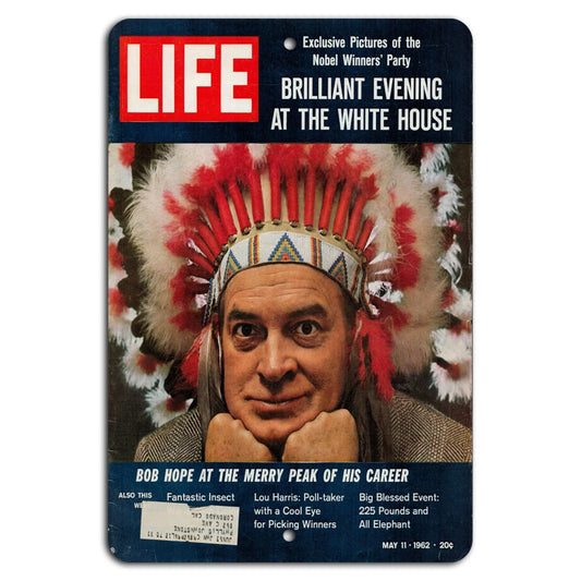 Vintage LIFE Cover Bob Hope White House Aluminum Sign — product artwork
