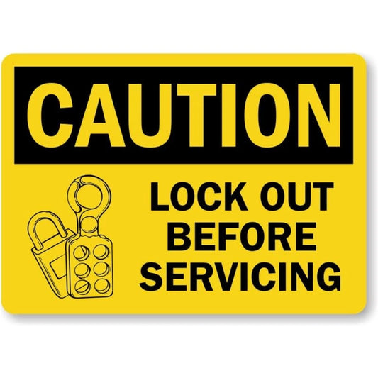 Lockout Equipment Danger Aluminum Sign — product artwork