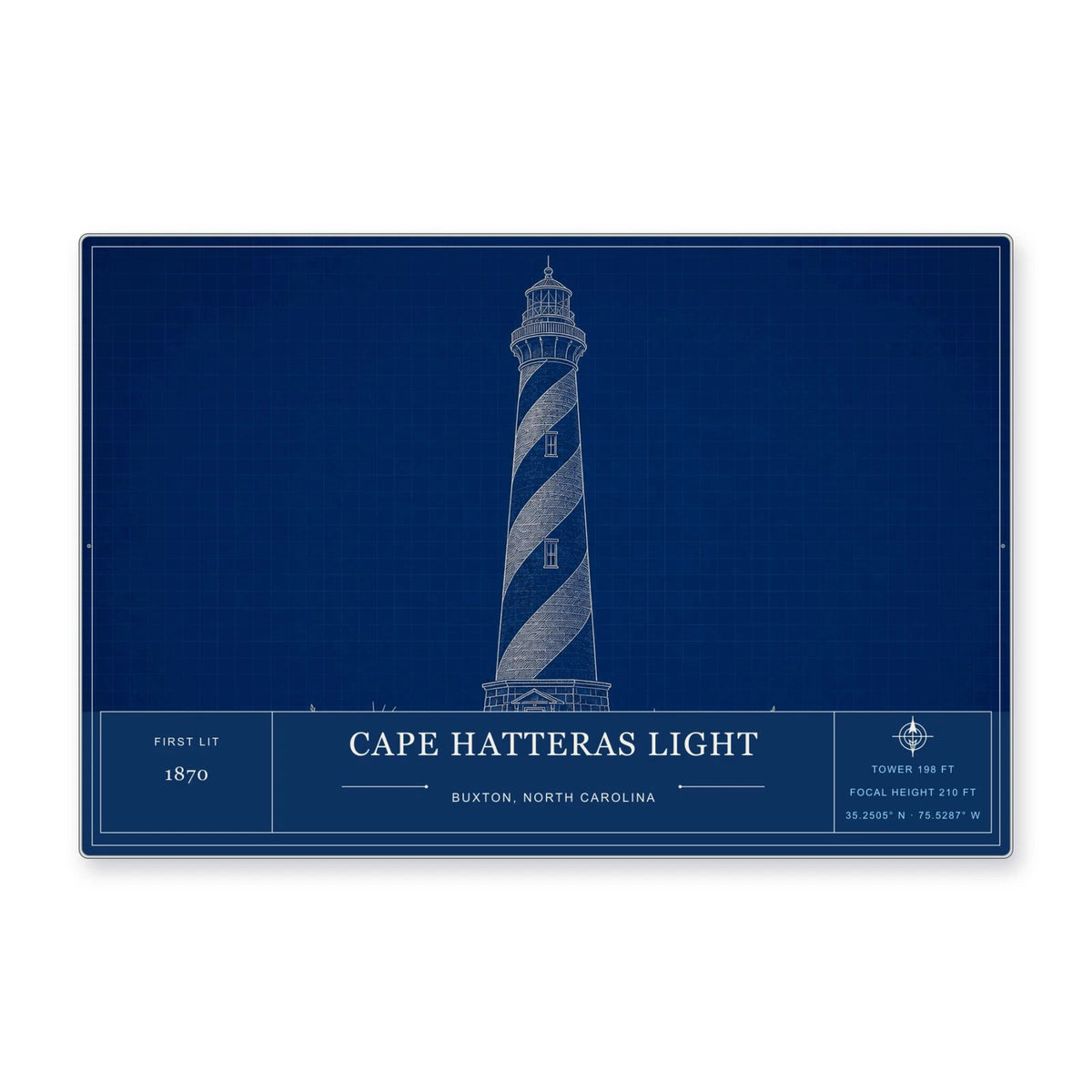 Cape Hatteras Light Architectural Wall Art Aluminum Sign — product artwork