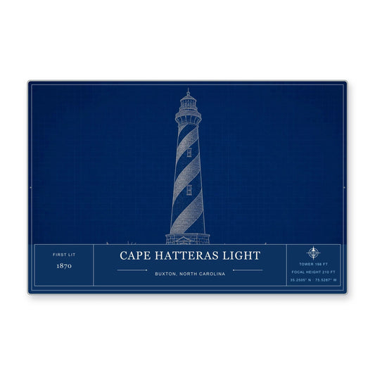 Cape Hatteras Light Architectural Wall Art Aluminum Sign — product artwork