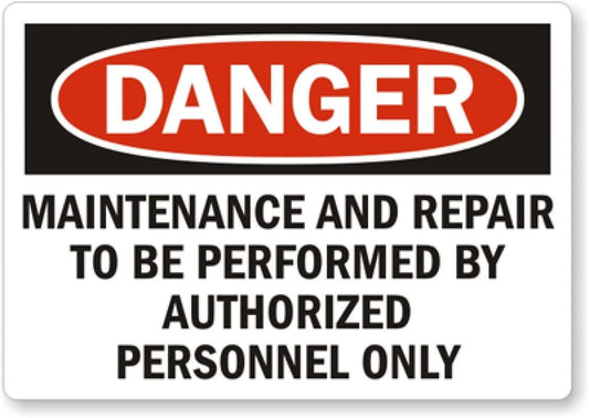 Authorized Personnel Vinyl Safety Aluminum Sign — product artwork