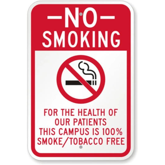 Campus Smoke Tobacco Free Aluminum Sign — product artwork