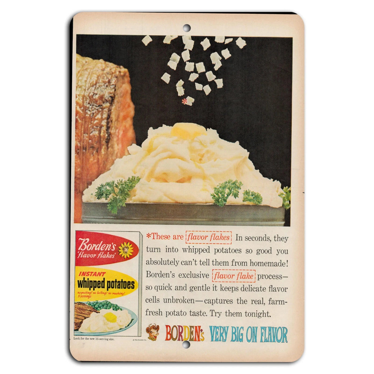 Retro Whipped Potato Vintage Kitchen Aluminum Sign — product artwork