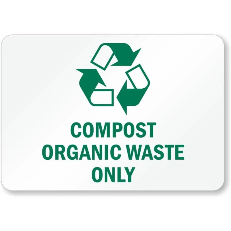 Compost Organic Waste Garden Aluminum Sign — product artwork