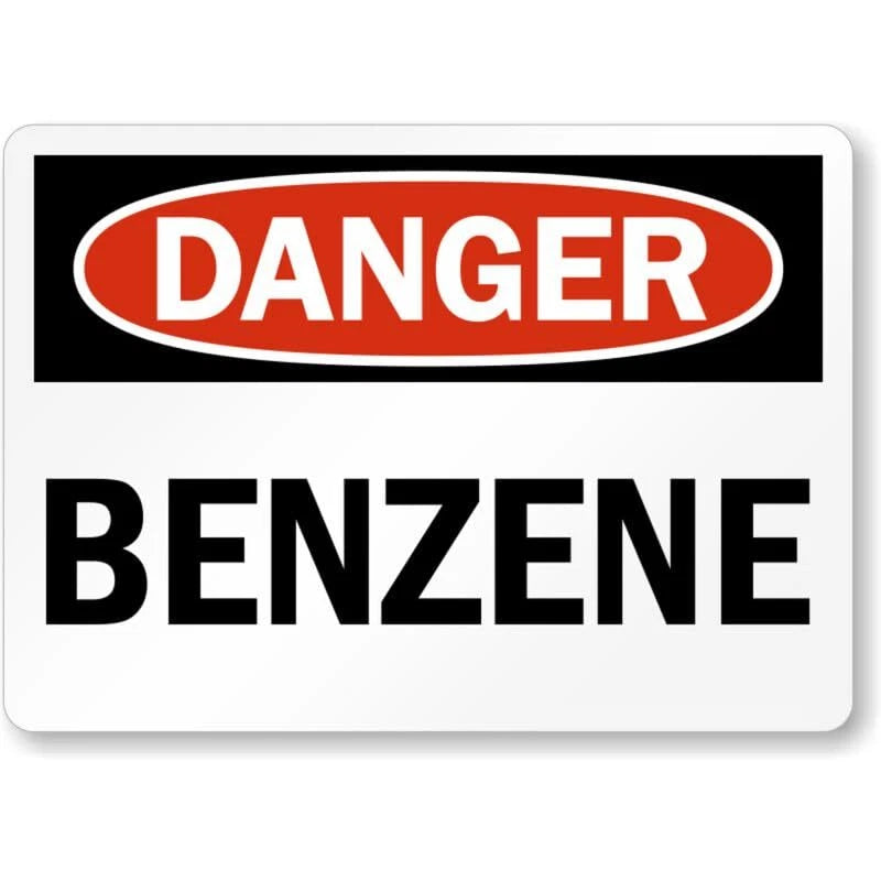 Benzene Danger Aluminum Sign — product artwork