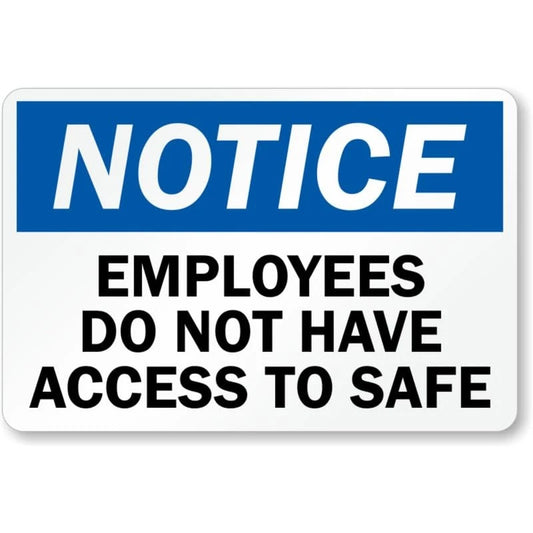 Employees Do Not Have Aluminum Sign — product artwork