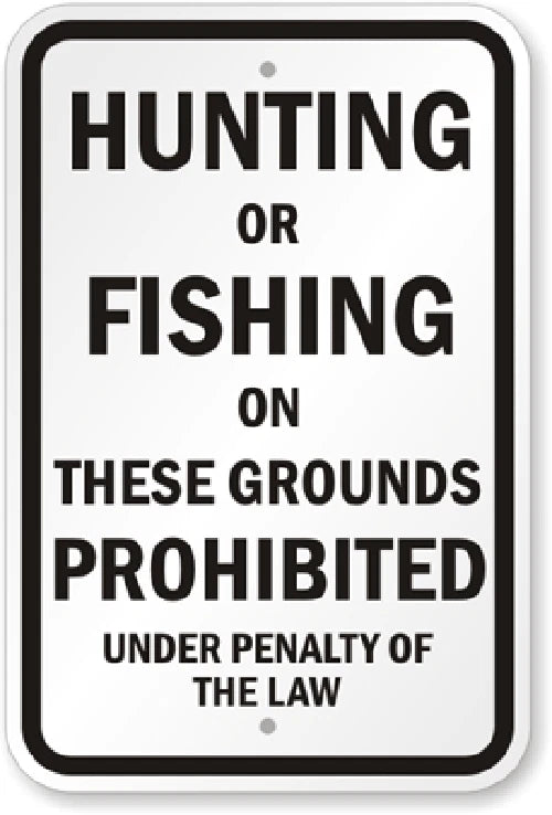Hunting Fishing Aluminum Sign — product artwork