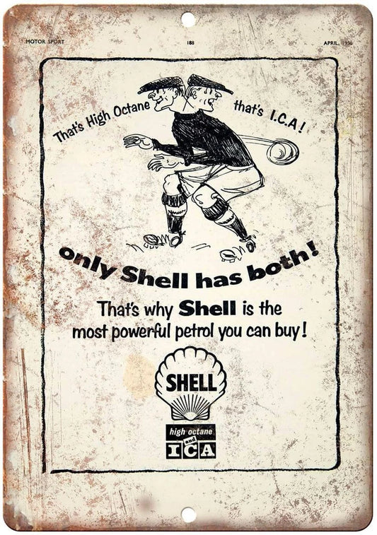 Motor Oil Shell Automobile Vintage Reproduction Aluminum Sign — product artwork