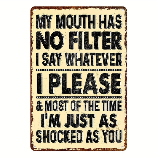 Vintage Funny Distressed Aluminum Sign — product artwork