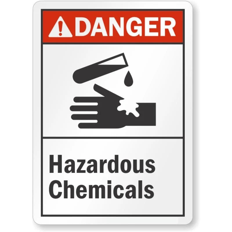 Hazardous Chemicals Ansi Danger Aluminum Sign — product artwork