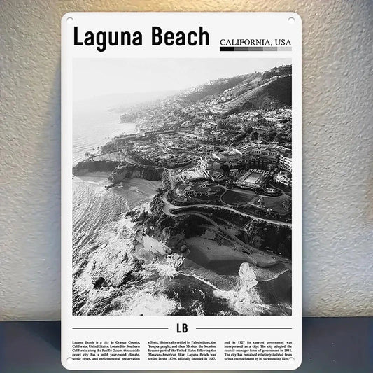 California Laguna Beach Vintage Aluminum Sign — product artwork