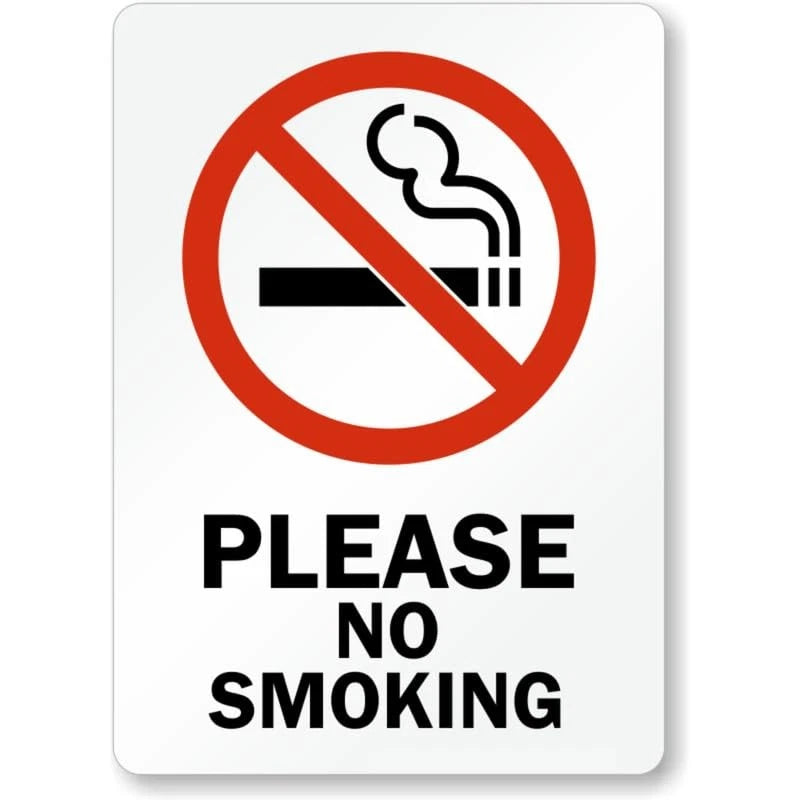 Please No Smoking Aluminum Sign — product artwork
