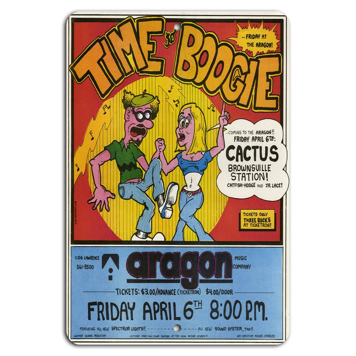 Boogie Night Retro Decorative Aluminum Sign — product artwork