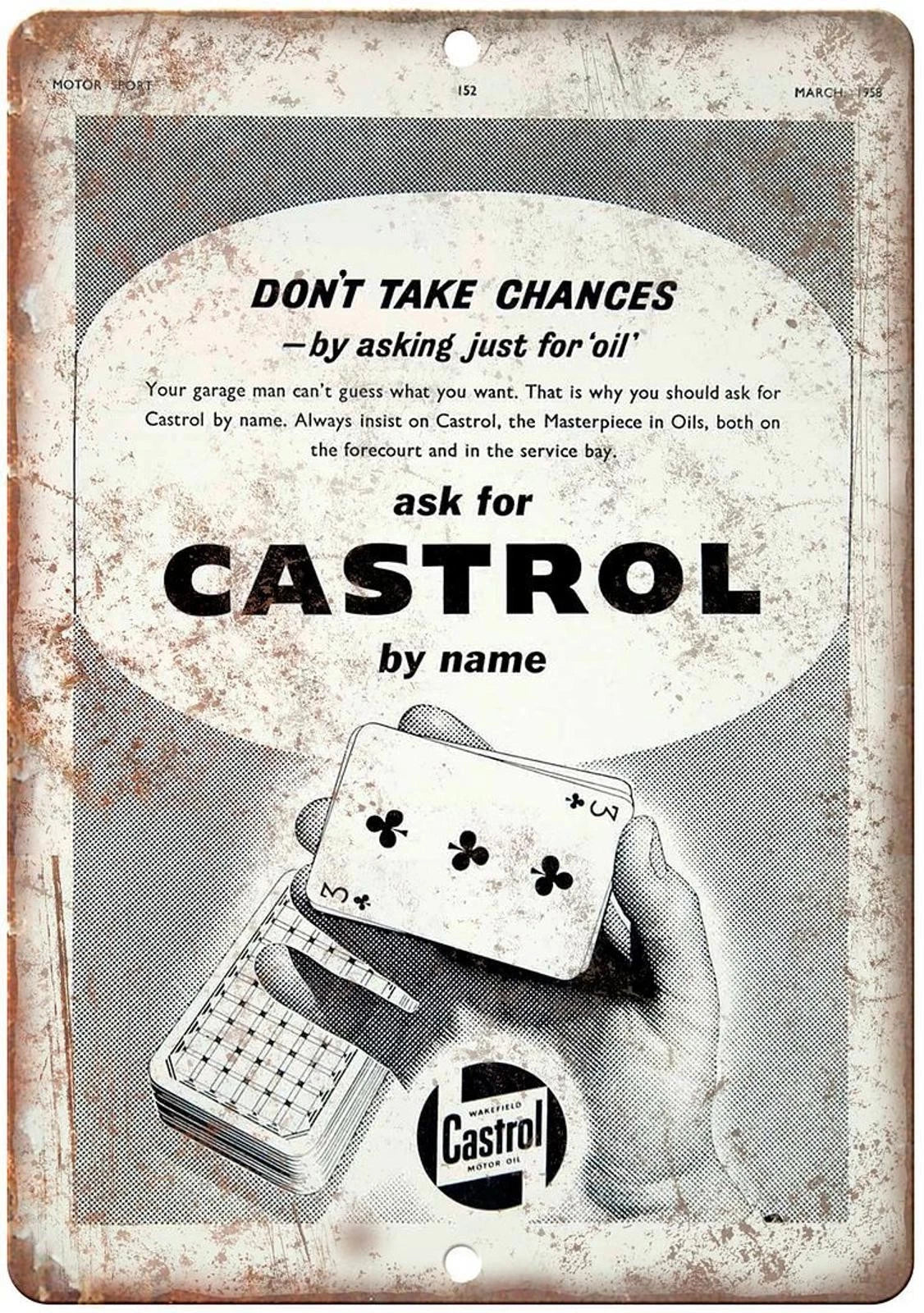 Motor Oil Castrol Vintage Reproduction Aluminum Sign — product artwork