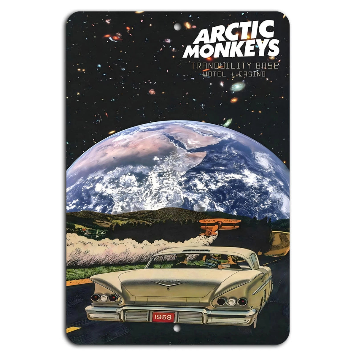 Decorative Space Themed Modern Aluminum Sign — product artwork
