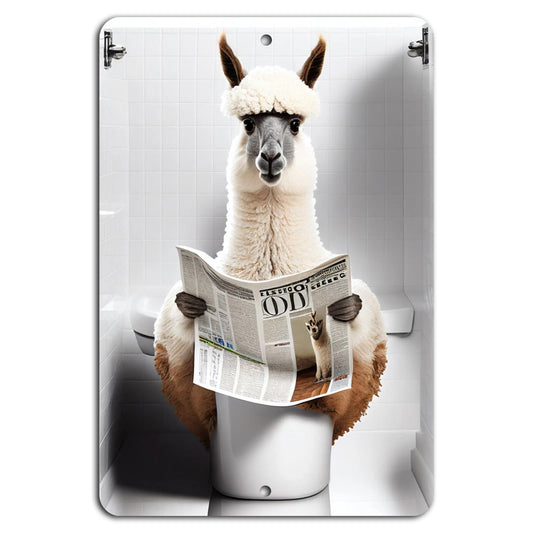 Humor Llama Drama Toilet Humor Decorative Aluminum Sign — product artwork