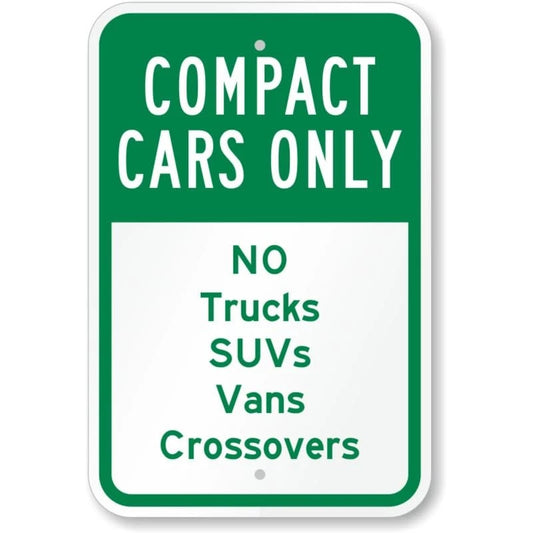 No Trucks Suvs Vans Aluminum Sign — product artwork