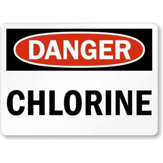 Danger Chlorine Aluminum Sign — product artwork